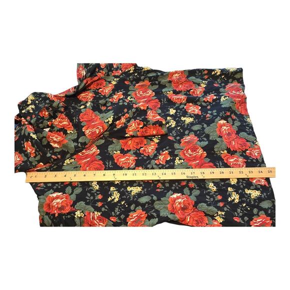 VGT Campagnie Internationale Express Womens Whimsical Top Bishop Sleeve L Floral - Picture 10 of 10